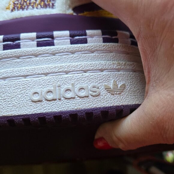 Adidas Triple Platform Los Angeles Lakers Sneakers Missing Snap Toppers Size 7.5